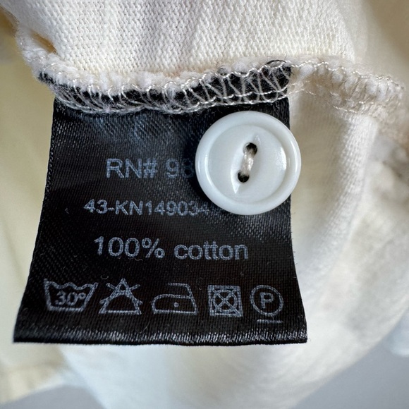 Todd Snyder Men’s Long Sleeve Polo Shirt M Chest Pockets Ivory Thick Minimalist - Picture 6 of 7